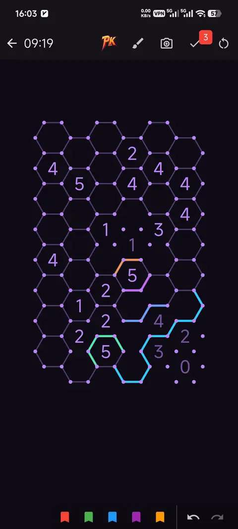 Slitherlink gameplay 2